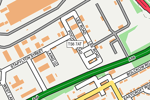 TS6 7AT map - OS OpenMap – Local (Ordnance Survey)