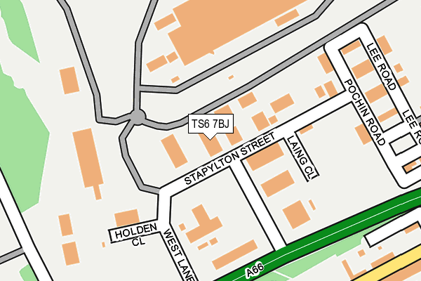 TS6 7BJ map - OS OpenMap – Local (Ordnance Survey)