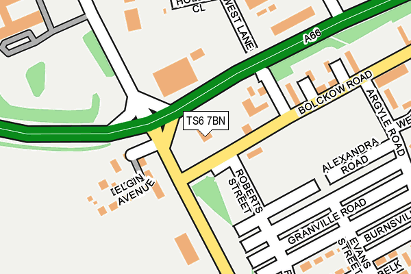 TS6 7BN map - OS OpenMap – Local (Ordnance Survey)