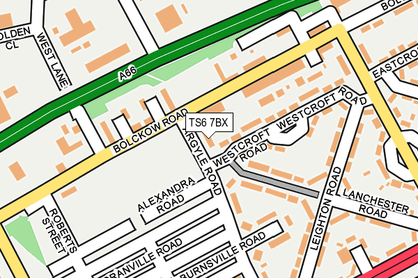 TS6 7BX map - OS OpenMap – Local (Ordnance Survey)