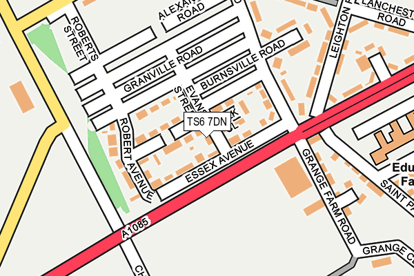 TS6 7DN map - OS OpenMap – Local (Ordnance Survey)