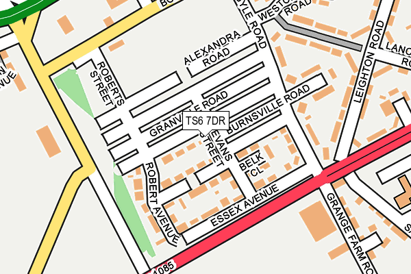 TS6 7DR map - OS OpenMap – Local (Ordnance Survey)