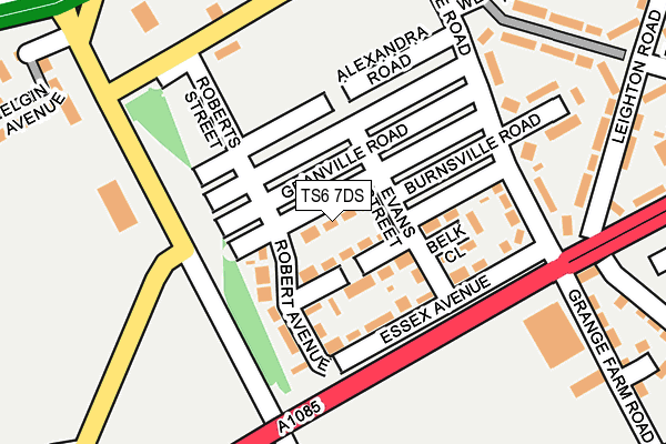 TS6 7DS map - OS OpenMap – Local (Ordnance Survey)