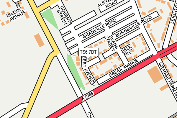 TS6 7DT map - OS OpenMap – Local (Ordnance Survey)