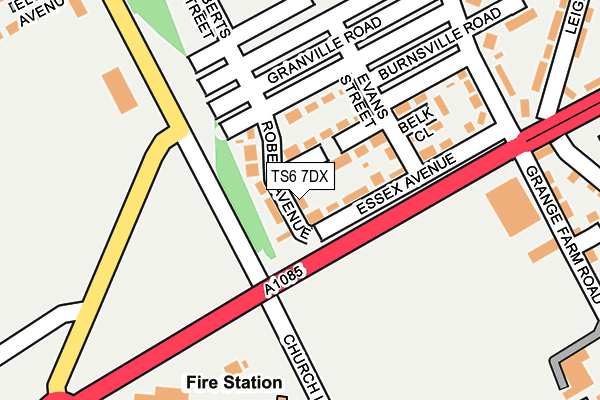 TS6 7DX map - OS OpenMap – Local (Ordnance Survey)