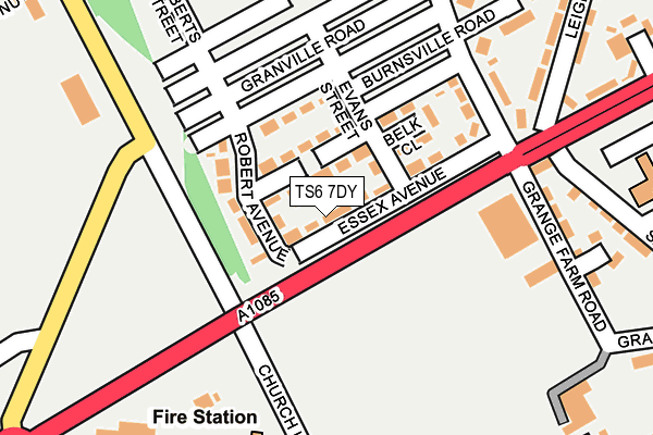 TS6 7DY map - OS OpenMap – Local (Ordnance Survey)