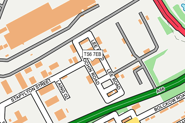 TS6 7EB map - OS OpenMap – Local (Ordnance Survey)