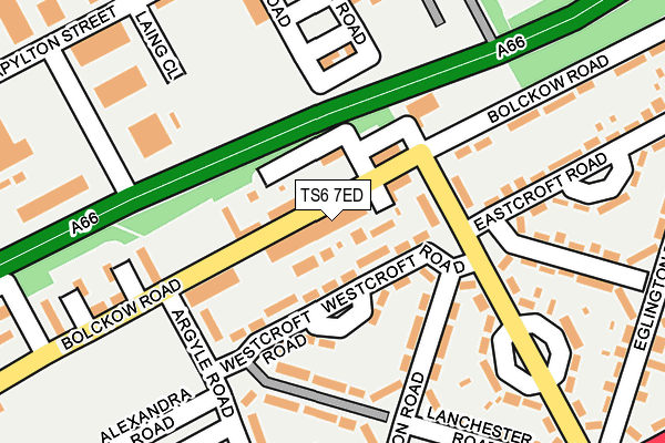 TS6 7ED map - OS OpenMap – Local (Ordnance Survey)