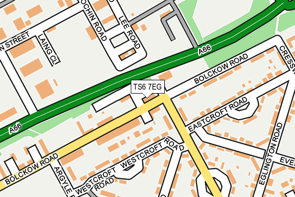 TS6 7EG map - OS OpenMap – Local (Ordnance Survey)