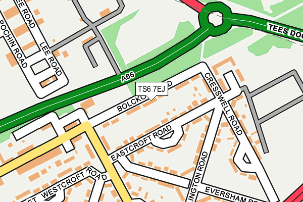 TS6 7EJ map - OS OpenMap – Local (Ordnance Survey)