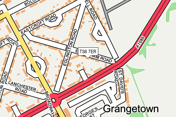 TS6 7ER map - OS OpenMap – Local (Ordnance Survey)