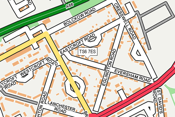 TS6 7ES map - OS OpenMap – Local (Ordnance Survey)