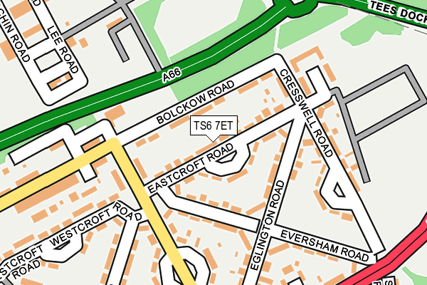 TS6 7ET map - OS OpenMap – Local (Ordnance Survey)