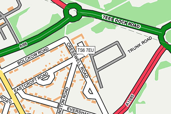 TS6 7EU map - OS OpenMap – Local (Ordnance Survey)