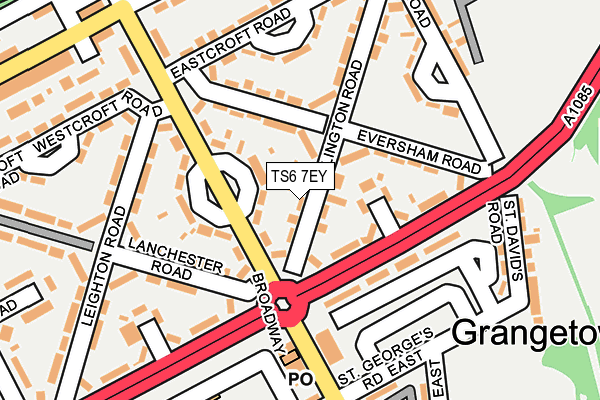 TS6 7EY map - OS OpenMap – Local (Ordnance Survey)