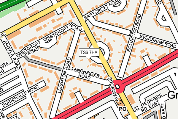 TS6 7HA map - OS OpenMap – Local (Ordnance Survey)