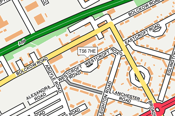 TS6 7HE map - OS OpenMap – Local (Ordnance Survey)