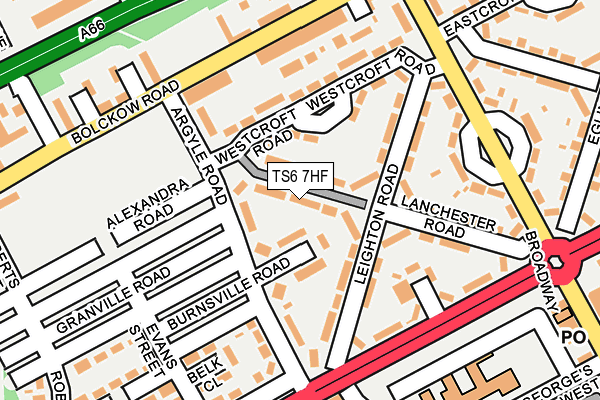 TS6 7HF map - OS OpenMap – Local (Ordnance Survey)