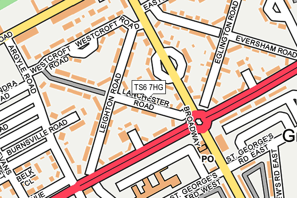 TS6 7HG map - OS OpenMap – Local (Ordnance Survey)