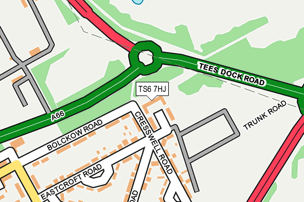 TS6 7HJ map - OS OpenMap – Local (Ordnance Survey)