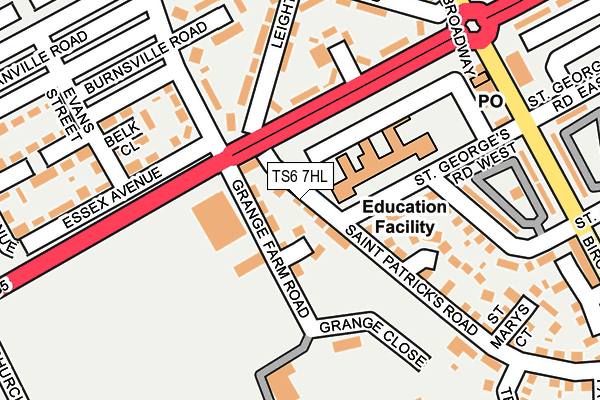 TS6 7HL map - OS OpenMap – Local (Ordnance Survey)