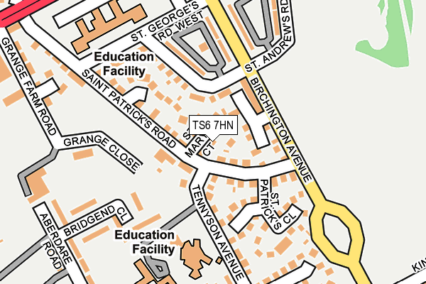 TS6 7HN map - OS OpenMap – Local (Ordnance Survey)