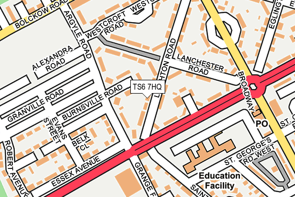 TS6 7HQ map - OS OpenMap – Local (Ordnance Survey)