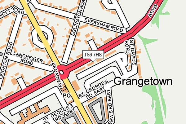 TS6 7HS map - OS OpenMap – Local (Ordnance Survey)