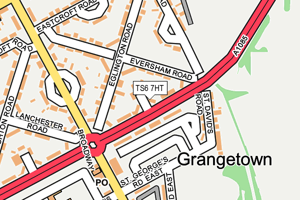 TS6 7HT map - OS OpenMap – Local (Ordnance Survey)