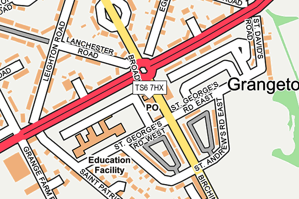 TS6 7HX map - OS OpenMap – Local (Ordnance Survey)