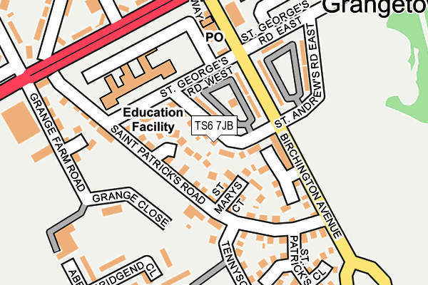 TS6 7JB map - OS OpenMap – Local (Ordnance Survey)