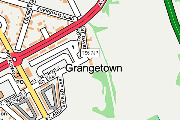 TS6 7JP map - OS OpenMap – Local (Ordnance Survey)