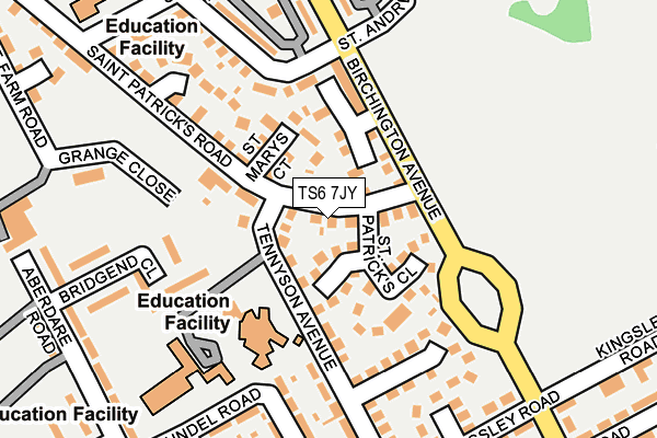 TS6 7JY map - OS OpenMap – Local (Ordnance Survey)