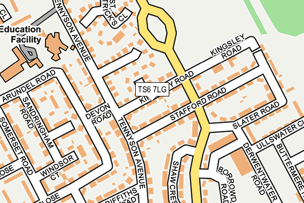 TS6 7LG map - OS OpenMap – Local (Ordnance Survey)