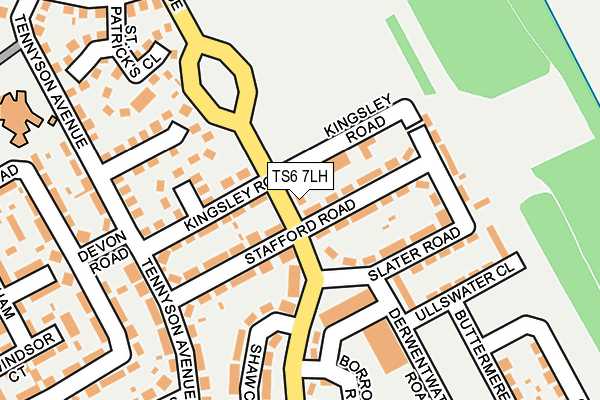 TS6 7LH map - OS OpenMap – Local (Ordnance Survey)