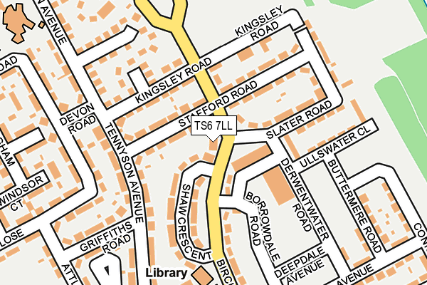 TS6 7LL map - OS OpenMap – Local (Ordnance Survey)