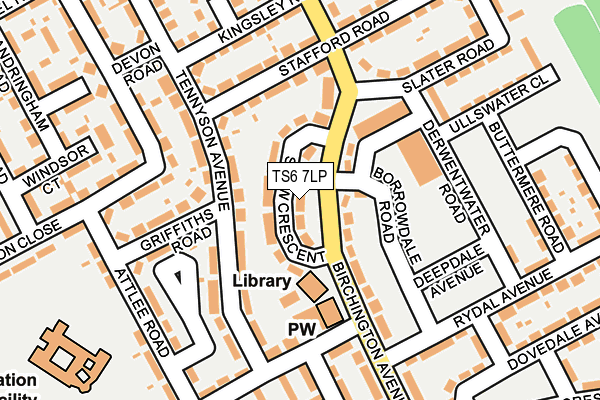 TS6 7LP map - OS OpenMap – Local (Ordnance Survey)