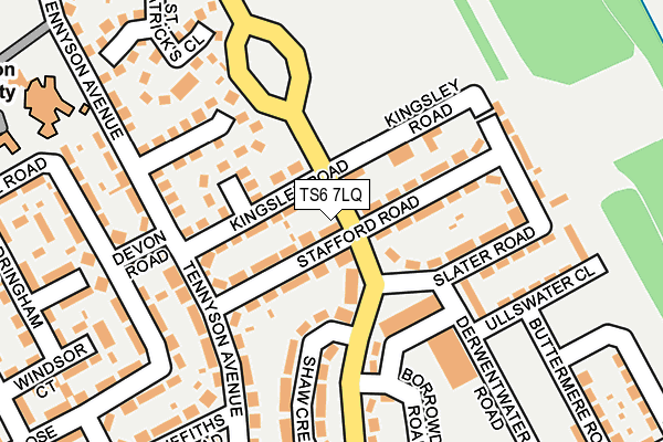 TS6 7LQ map - OS OpenMap – Local (Ordnance Survey)