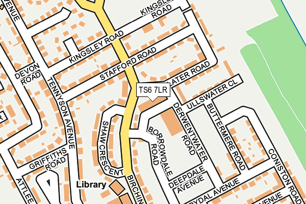 TS6 7LR map - OS OpenMap – Local (Ordnance Survey)
