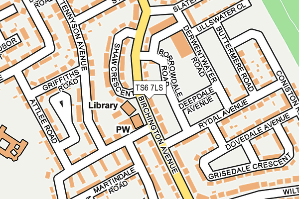 TS6 7LS map - OS OpenMap – Local (Ordnance Survey)