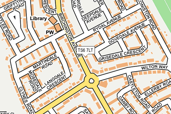 TS6 7LT map - OS OpenMap – Local (Ordnance Survey)