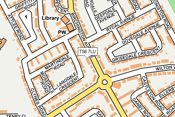 TS6 7LU map - OS OpenMap – Local (Ordnance Survey)