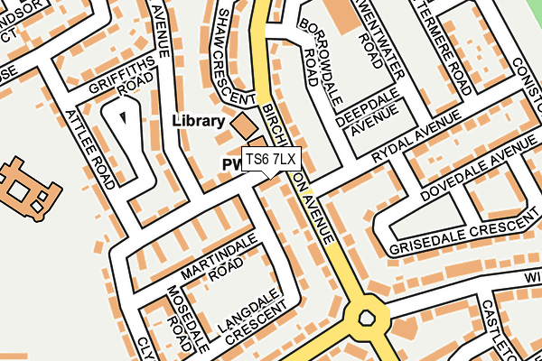 TS6 7LX map - OS OpenMap – Local (Ordnance Survey)