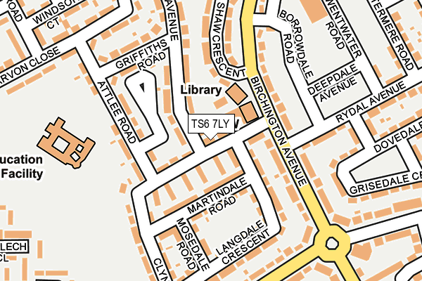 TS6 7LY map - OS OpenMap – Local (Ordnance Survey)