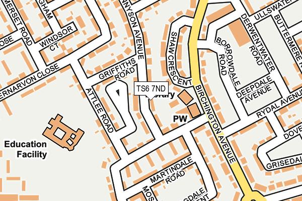 TS6 7ND map - OS OpenMap – Local (Ordnance Survey)