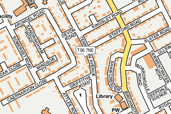 TS6 7NE map - OS OpenMap – Local (Ordnance Survey)