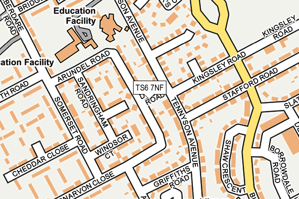 TS6 7NF map - OS OpenMap – Local (Ordnance Survey)