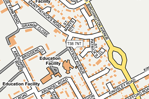 TS6 7NT map - OS OpenMap – Local (Ordnance Survey)