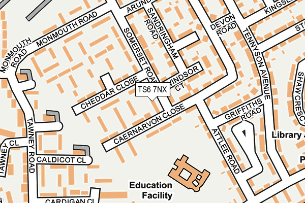 TS6 7NX map - OS OpenMap – Local (Ordnance Survey)