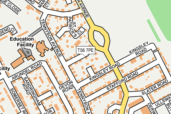 TS6 7PE map - OS OpenMap – Local (Ordnance Survey)